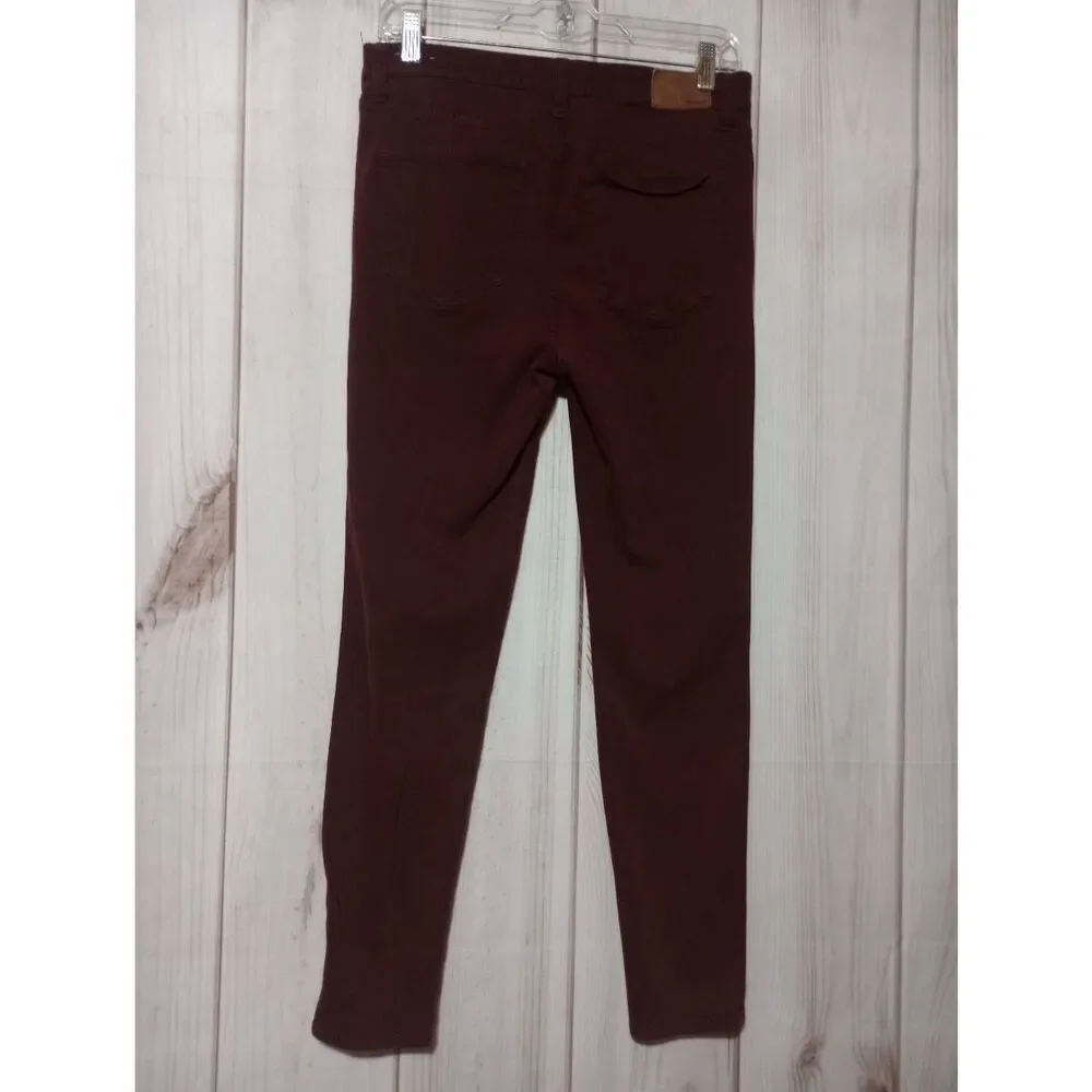 Madewell 9 High Riser Skinny Skinny Jeans Burgundy Wine Size 29 High‎ Waisted
